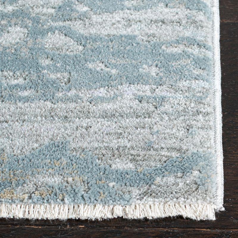 Valencia VAL560 Power Loomed Area Rug - Light Grey/Blue - 6'4"x6'4"Square - Safavieh.