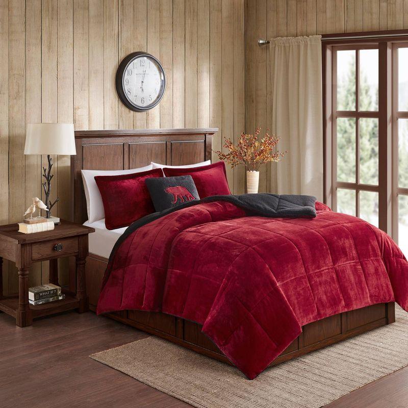 Woolrich Alton Plush to Sherpa Down Alternative Comforter Set