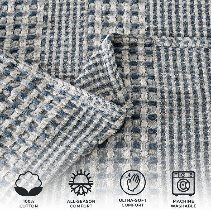 100% Cotton Waffle Weave All-Season Throw Blanket - Great Bay Home