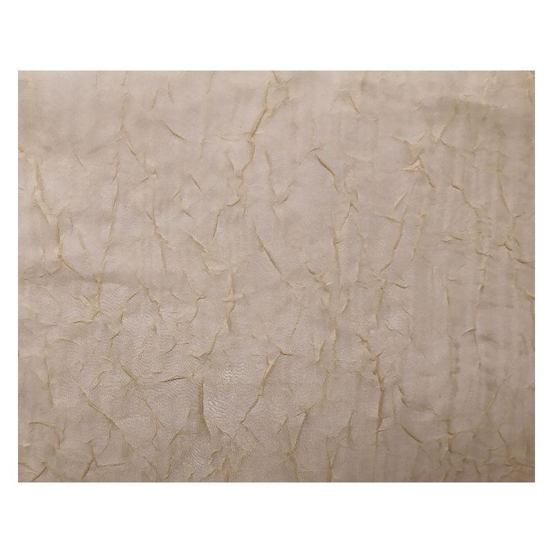 24"x51" Erica Crushed Sheer Voile Beaded Ascot Curtain Valance Taupe - No. 918