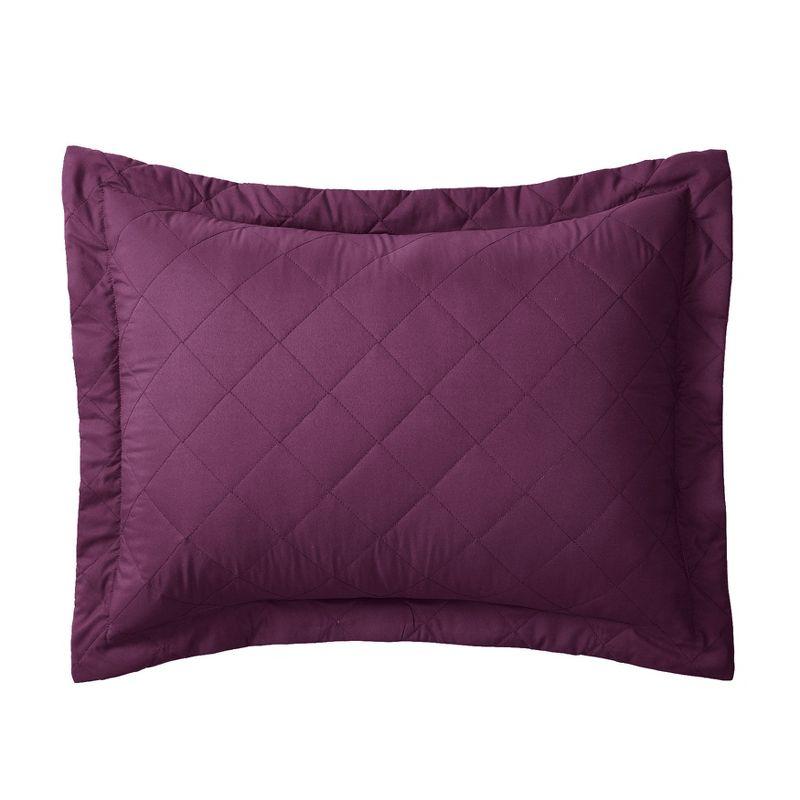 Plum Dusty Lavender Reversible Quilted Standard Sham