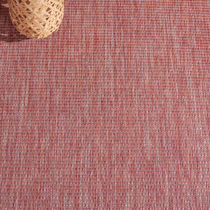 Courtyard CY8403 Power Loomed Indoor/Outdoor Area Rug - Red/Red - 6'7"x6'7" - Safavieh.