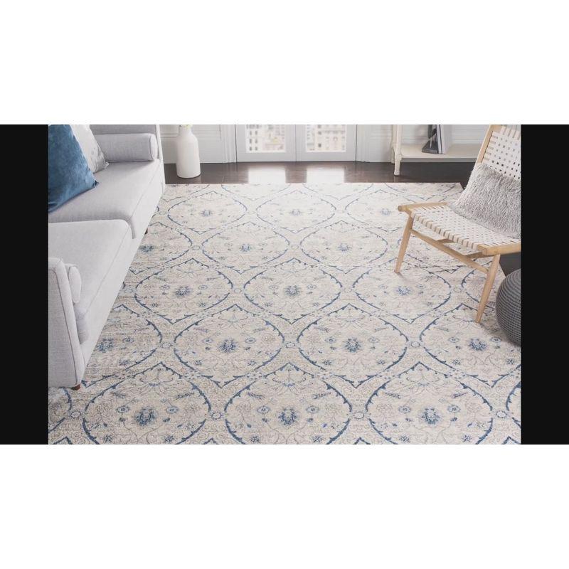 Brentwood BNT860 Power Loomed Area Rug - Navy/Light Grey - 5'x5' - Safavieh.