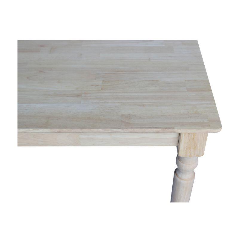International Concepts Turned Solid Wood Top Dining Table