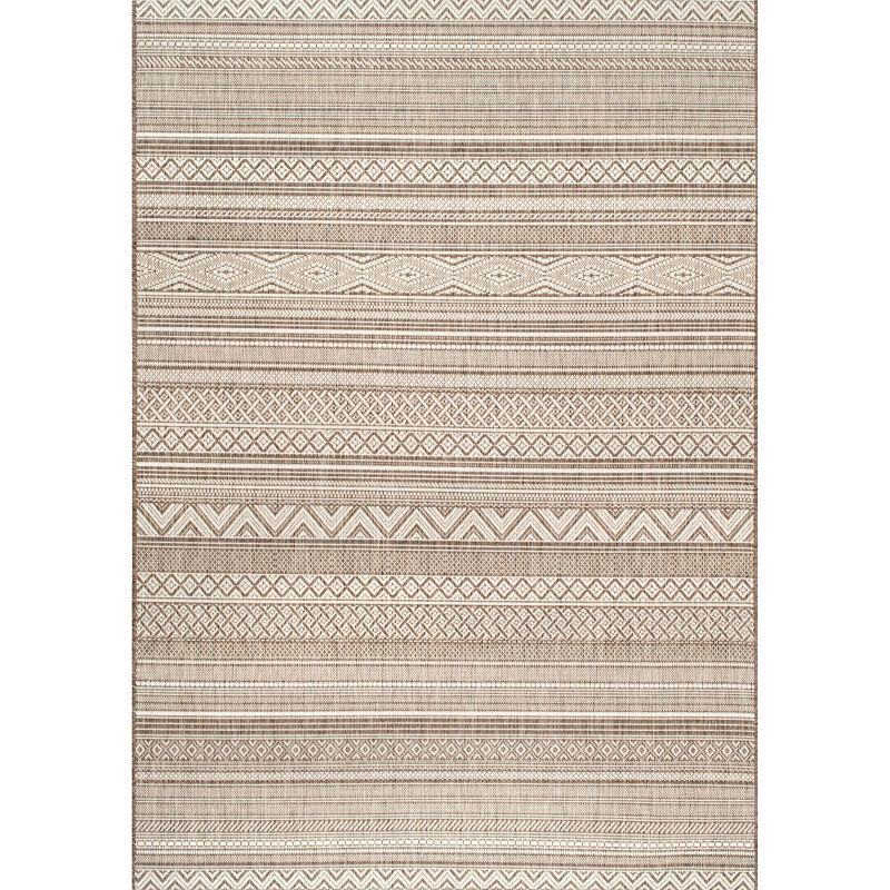 Reversible Erlinda 8' Square Beige Synthetic Area Rug