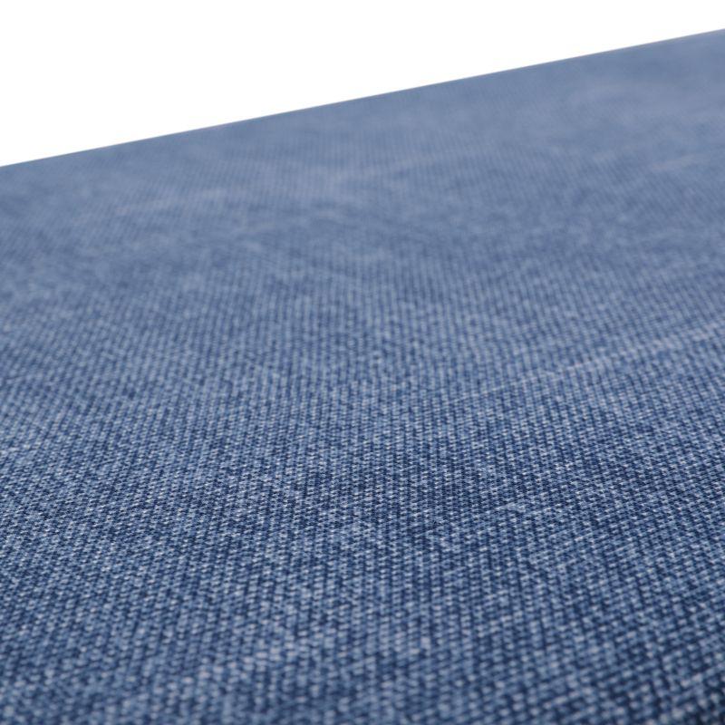 48" x 18" Outdoor Tufted Bench/Swing Cushion Tory Denim Blue - Pillow Perfect: Weather & Fade-Resistant
