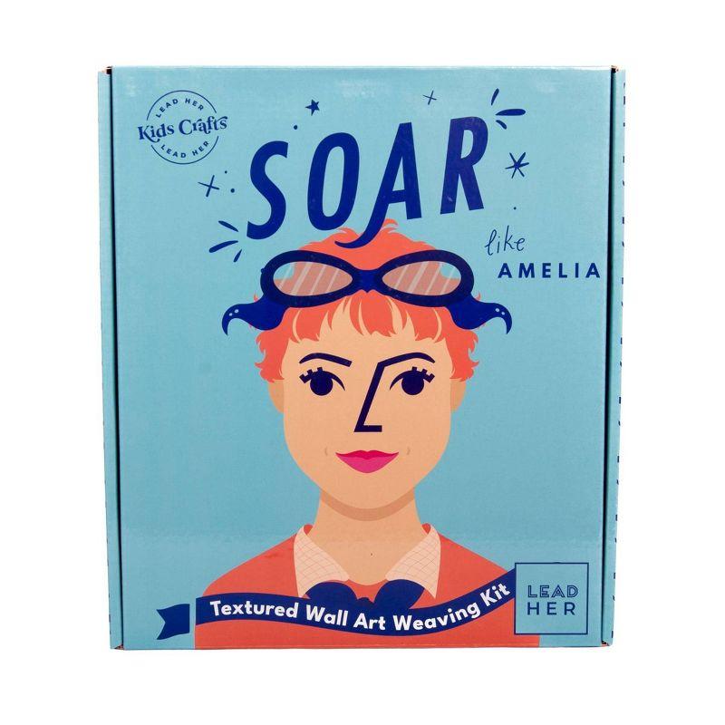 LeadHER: SOAR like Amelia Weaving Loom Craft Kit - Kids Crafts: DIY Art Kit for Kids, Includes Paint, Beads & Needle