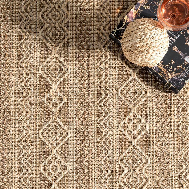 Devon Geometric Striped Indoor and Outdoor Area Rug - nuLOOM