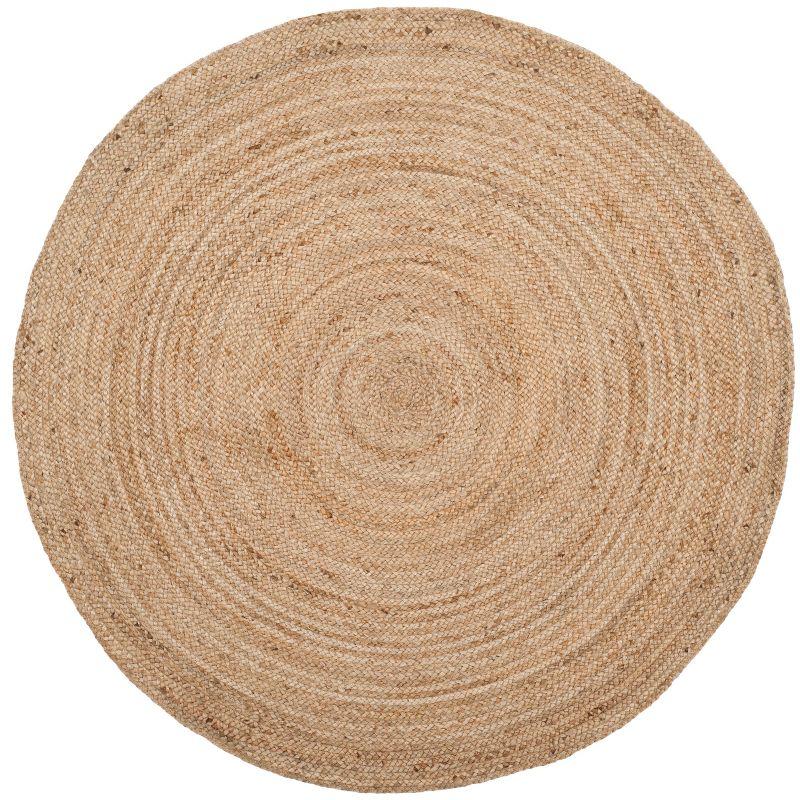 Natural Fiber NFB305 Hand Woven Area Rug - Natural - 5' round - Safavieh.