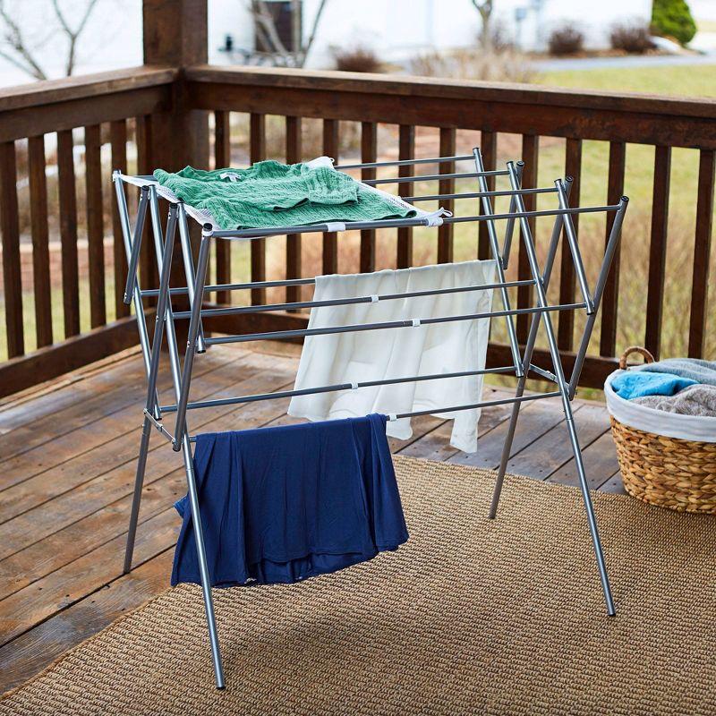 Household Essentials Clothes Drying Rack, Foldable, Expandable and Collapsible Laundry Drying Rack