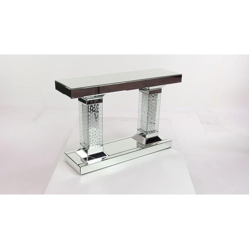 Olivia & May Glam Wood Console Table Clear