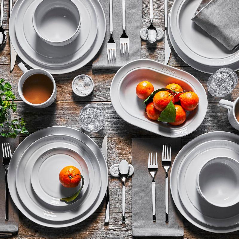 Staub Staub Ceramic Dinnerware 4-Piece Utensil Rest Set - White