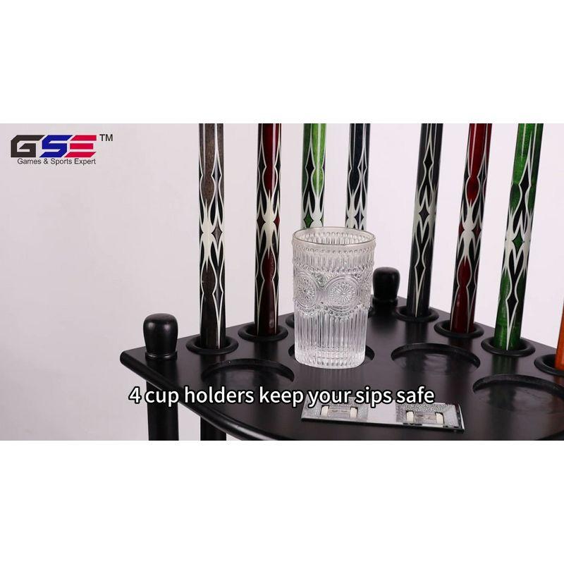 GSE Games & Sports Expert 8 Billiard Pool Cue Stick Corner Rack with Score Counter