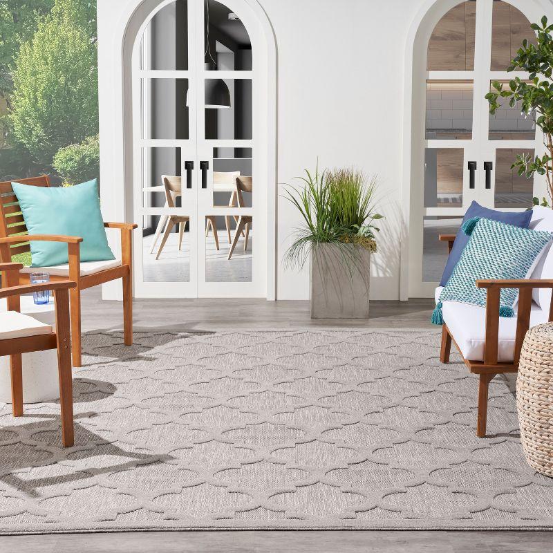 Nourison Easy Care 9' x 12' Silver Grey Indoor/Outdoor Rug