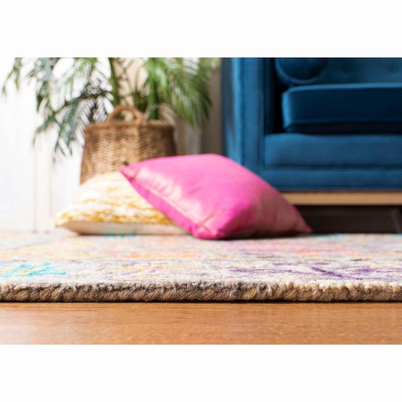 Blossom BLM453 Hand Tufted Indoor Accent Rug - Grey/Multi - 3'x5' - Safavieh