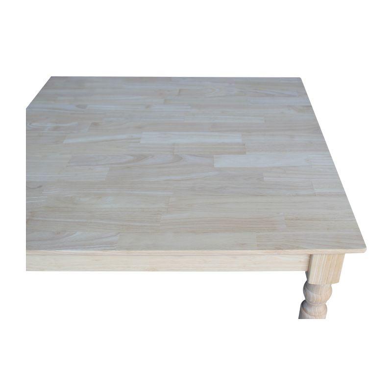 Farmhouse 30" Square Solid Wood Extendable Dining Table