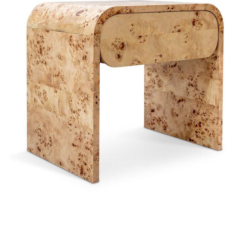 Meridian Furniture Cresthill Burl Wood Night Stand