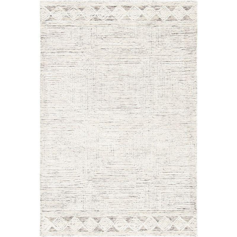 Abstract ABT349 Hand Tufted Area Rug - Ivory/Grey - 8' X 10' - Safavieh.