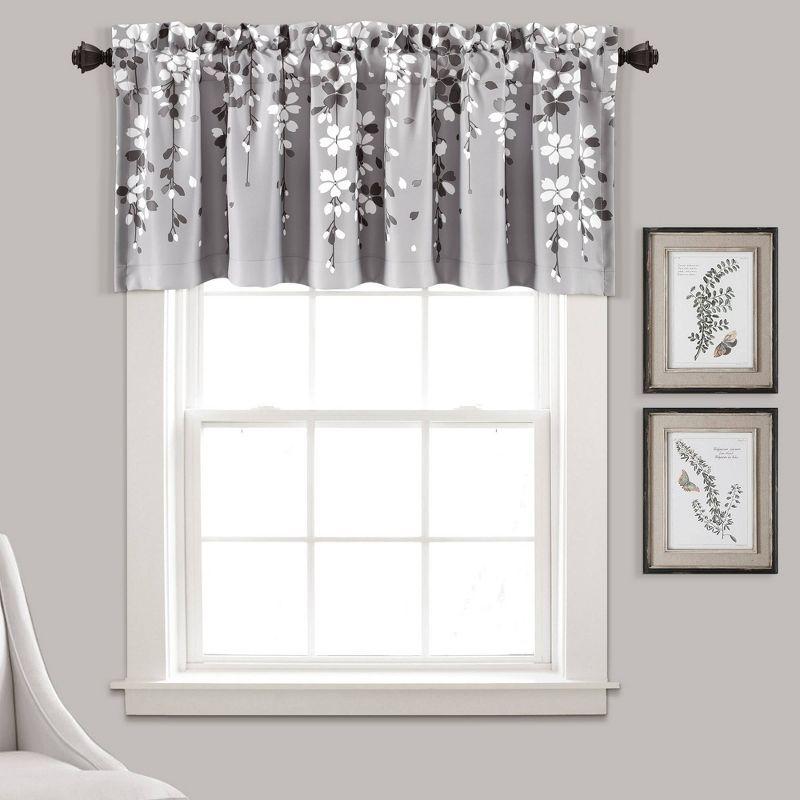 Floral Tailored 52'' W Window Valance