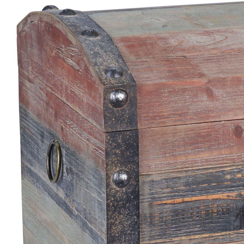 Household Essentials Small Wooden Storage Trunk