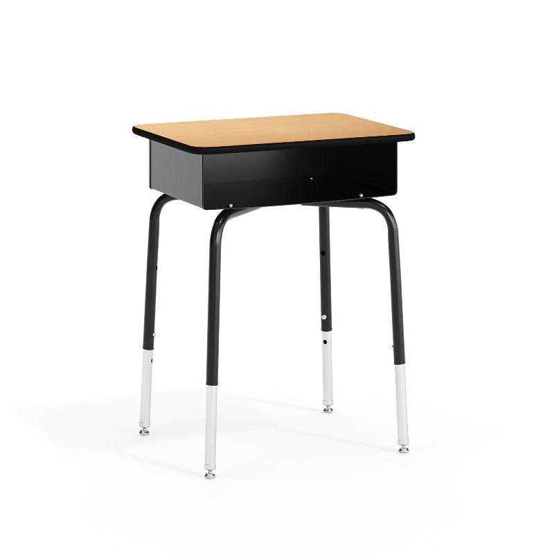 Flash Furniture Goddard Height-Adjustable Open Front Student Desk with Metal Book Box