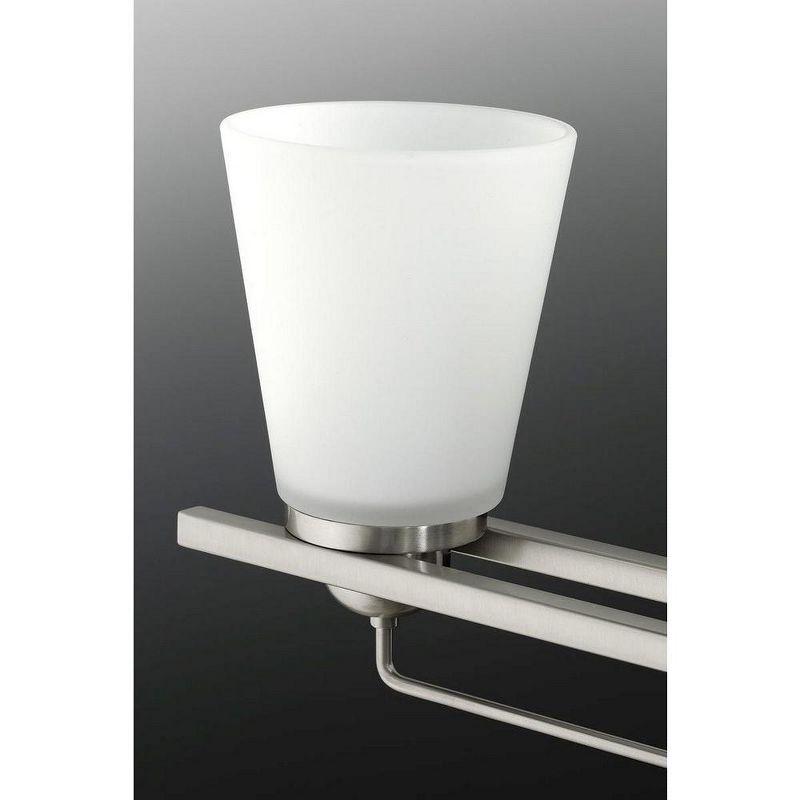 Progress Lighting Flight 1-Light Wall Sconce, Polished Chrome, Etched Glass Shade