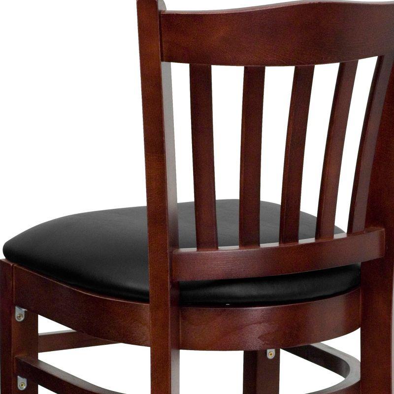 Flash Furniture Vertical Slat Back Wooden Restaurant Barstool