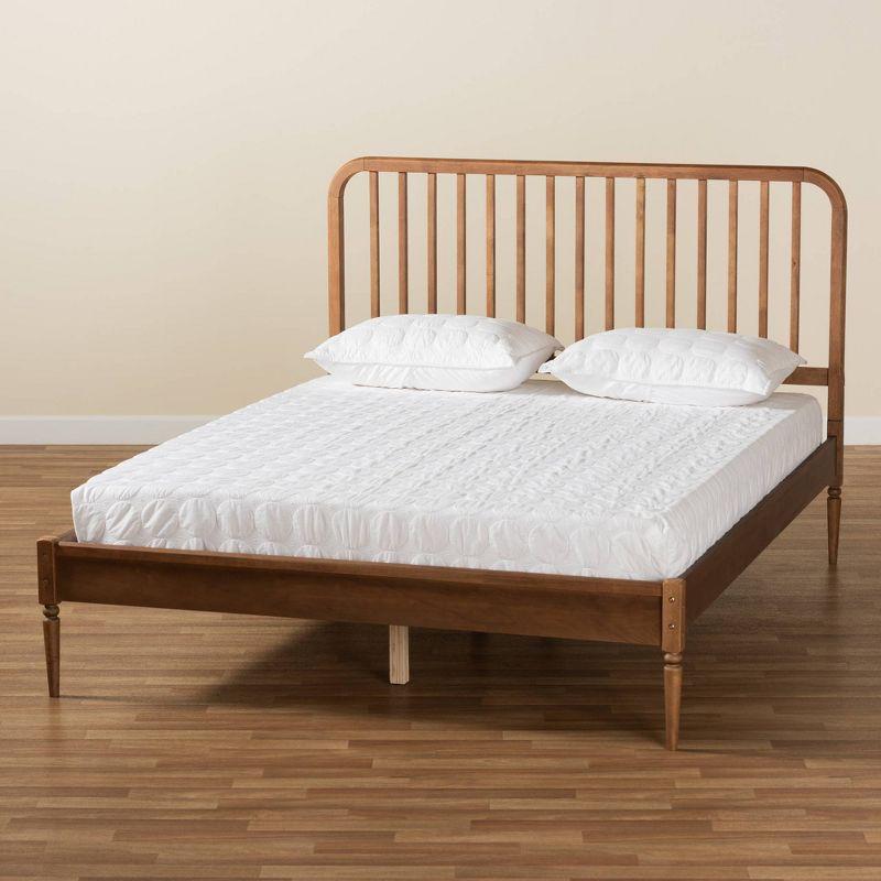 Neilan Wood Platform Bed Walnut Brown - Baxton Studio