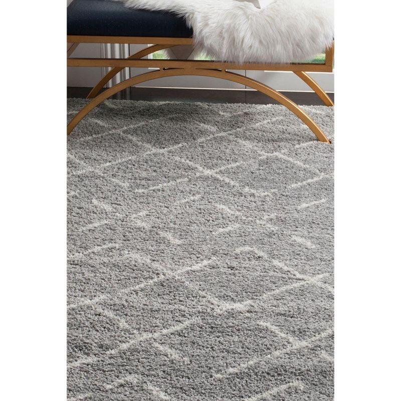 Arizona Shag ASG743 Power Loomed Indoor Area Rug - Grey/Ivory - 4'x6' - Safavieh