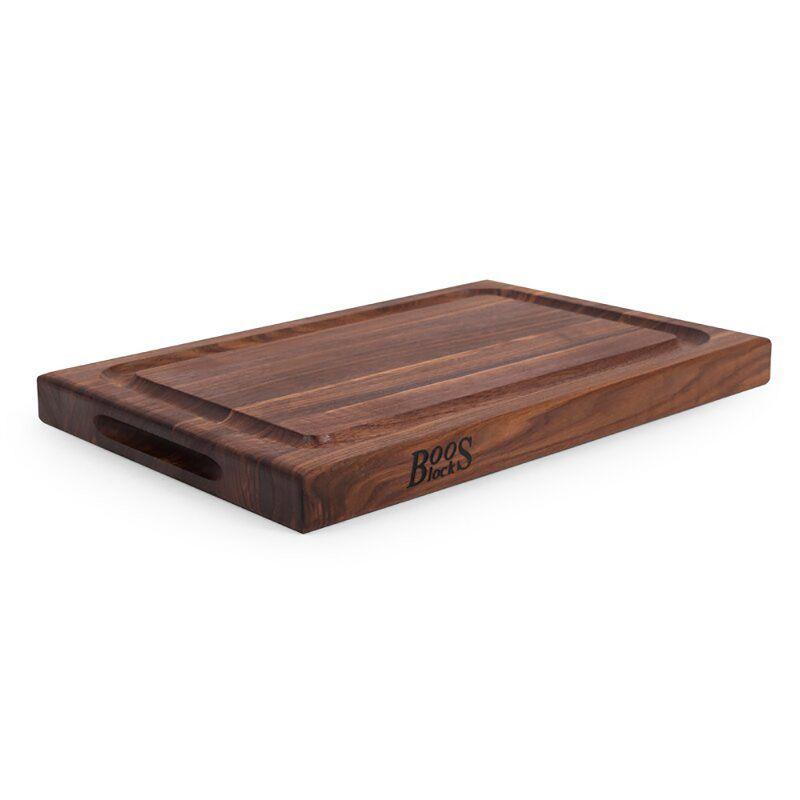 John Boos John Boos Reversible 18" Barbecue Carving Cutting Board w/ Juice Groove, Walnut