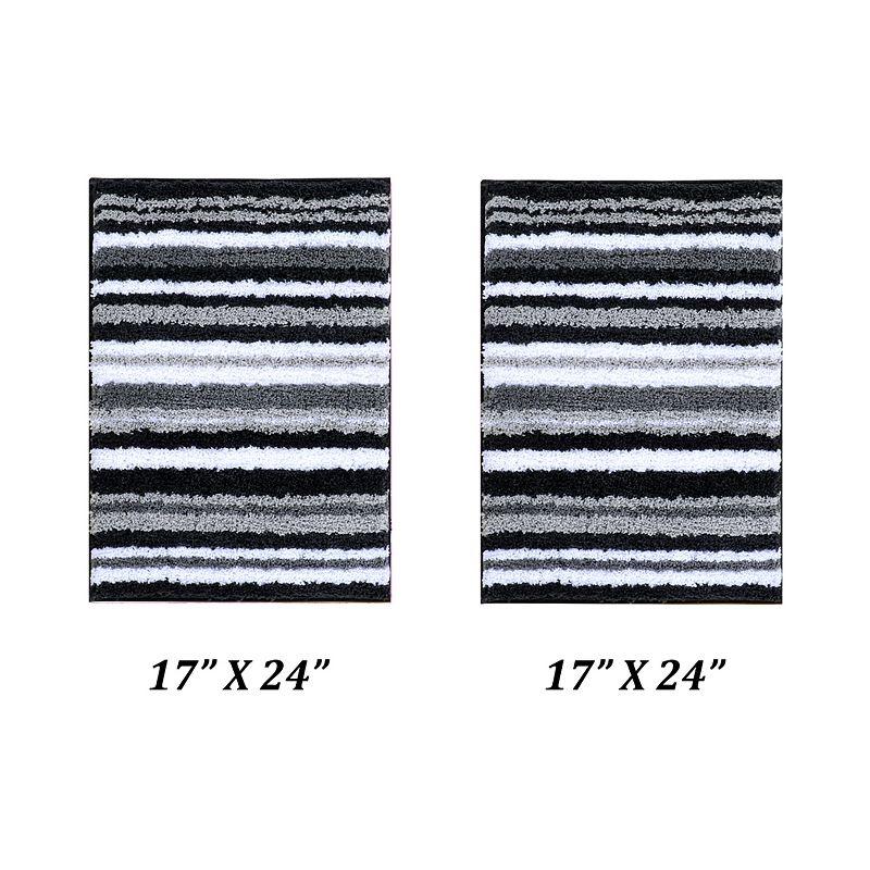 Better Trends Griffie 100% Polyester TPR Backing Tufted 2 Pc (17" x 24" | 17" x 24") Bath Rug Set -