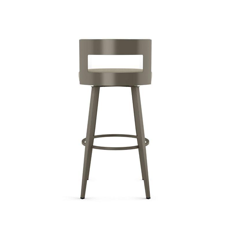 Amisco Paramont Counter Height Barstool: Faux Leather, Steel Frame, 34" Height, 300 lbs Capacity