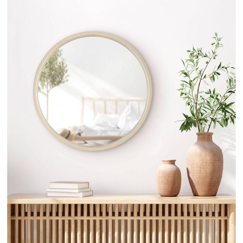 Travis Round Wood Accent Wall Mirror - Kate and Laurel All Things Decor