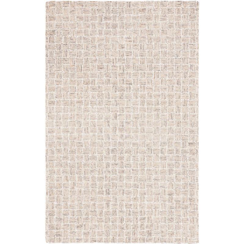 Micro-Loop MLP537 Hand Tufted Indoor Accent Rug - Taupe/Ivory - 4'x6' - Safavieh