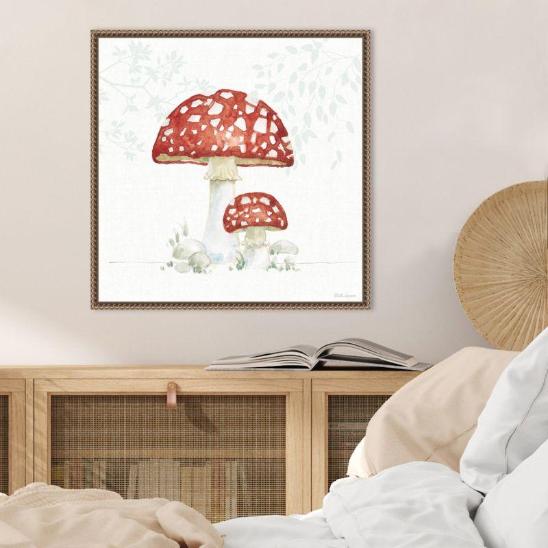 Amanti Art Woodland Love Red Mushroom by Beth Grove Framed Canvas Wall Art