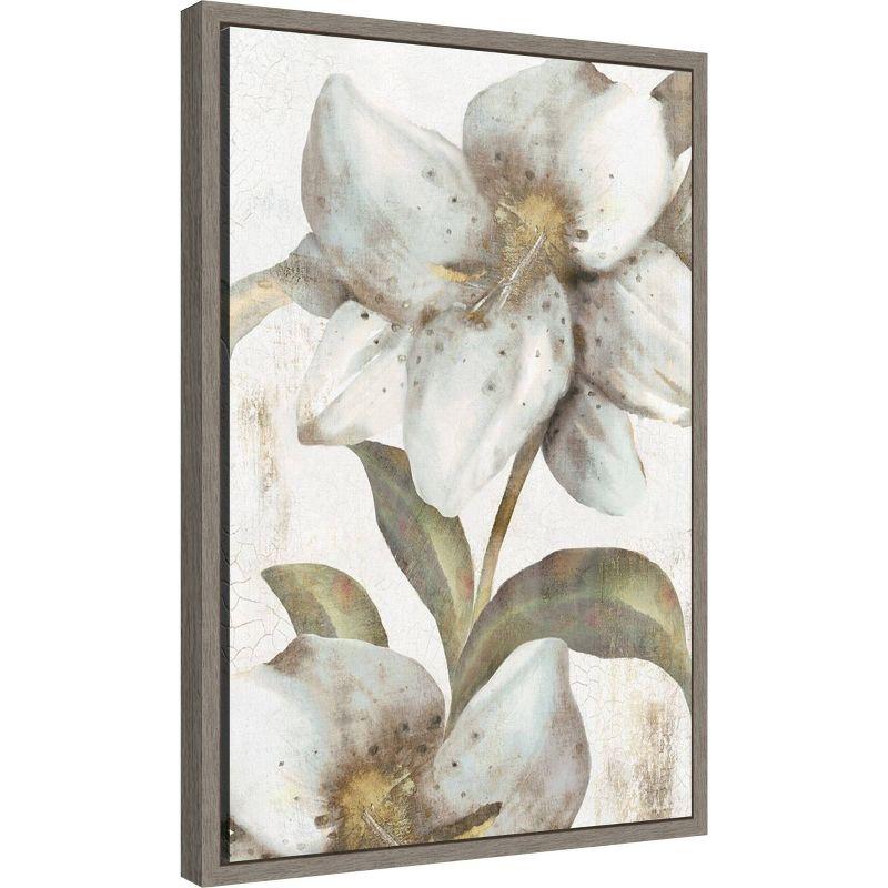 Amanti Art 16"x23" Italian Love (White Lilies) by Eva Watts Framed Canvas Wall Art Print