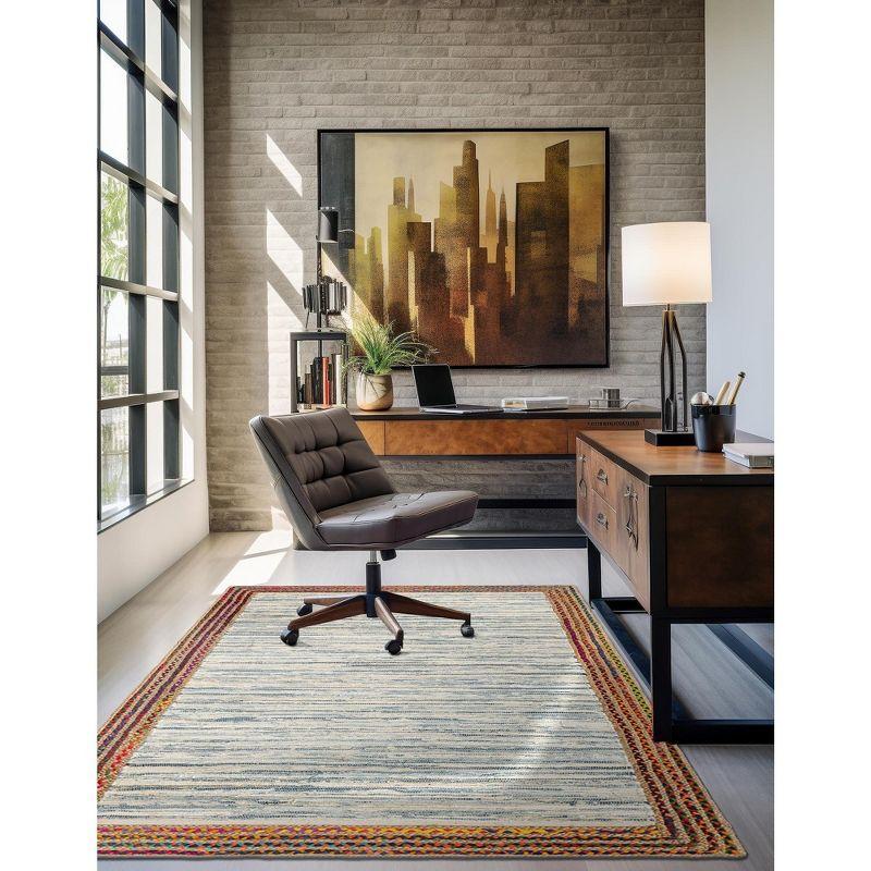 Gracie Oaks Elledge Hand Braided Jute Yellow/Natural/Gray Area Rug