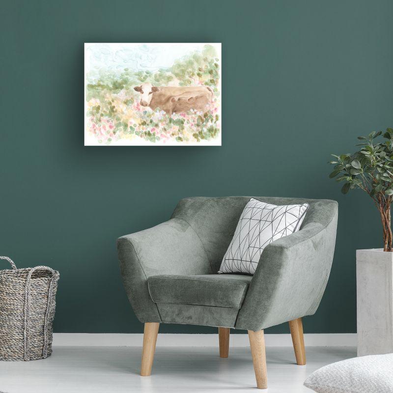 Trademark Fine Art - June Erica Vess  Cow Meadow VI Canvas Art