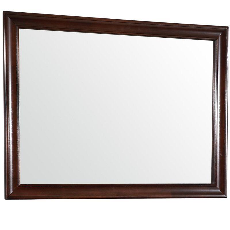 Passion Furniture LaVita 45 in. x 33 in. Modern Rectangle Framed Cappuccino Dresser Mirror