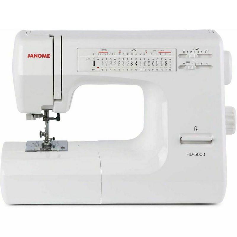 Janome HD5000 Heavy Duty White Aluminum Sewing Machine