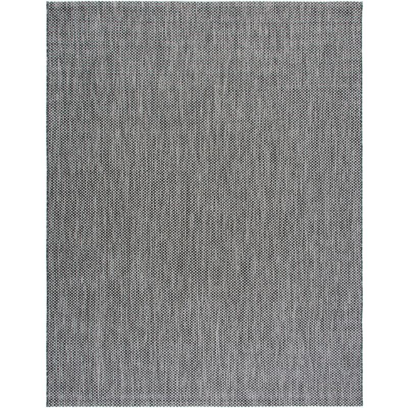 Courtyard CY8521 UV & Stain Resistant Non-Shedding Power Loomed Indoor/Outdoor Area Rug - Black/Beige - 9'x12' - Safavieh