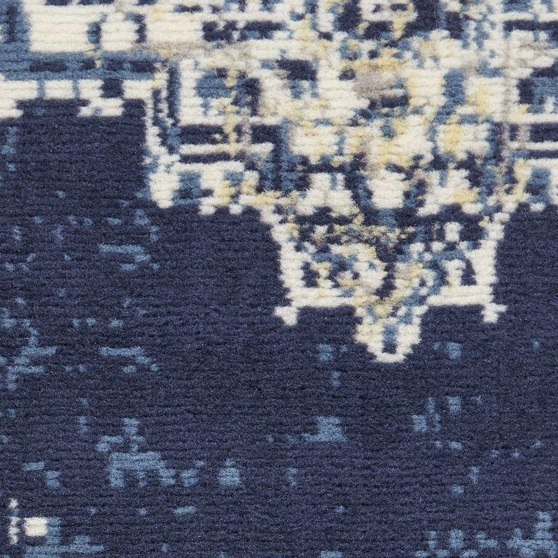 Nourison Grafix GRF14 Indoor only Area Rug - Navy Blue 2' x 4'