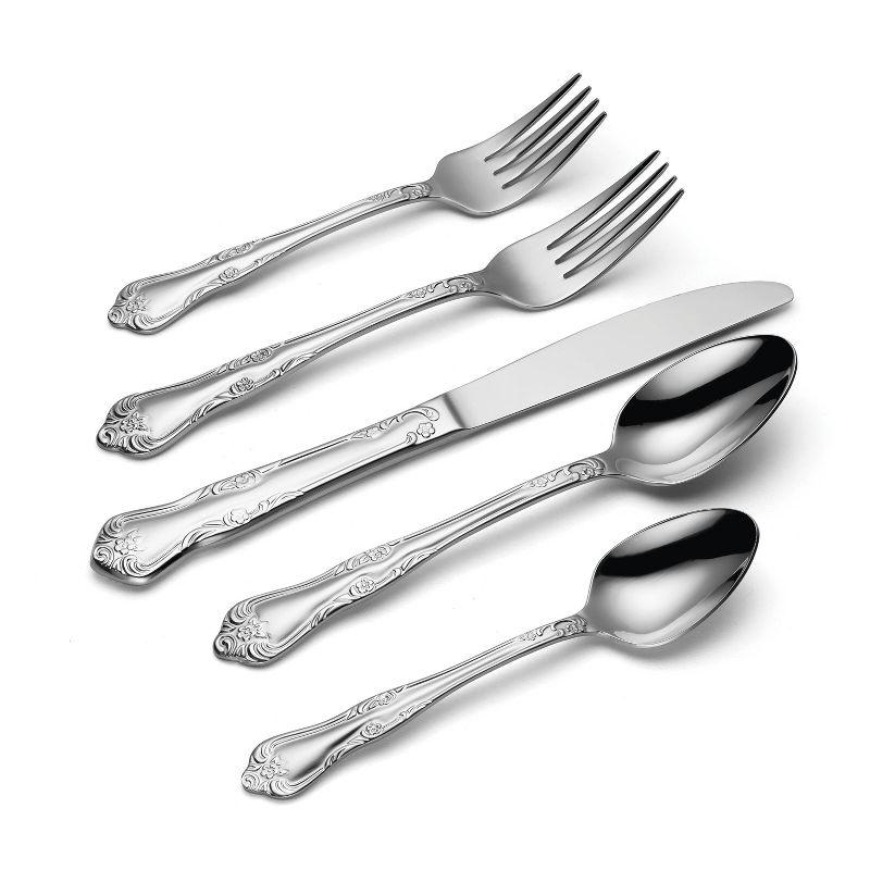 Oneida Oneida Azalea 45 Piece Everyday Flatware Set, Service For 8