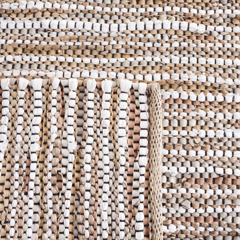 Vintage Leather VTL205 Hand Woven Runner Rug - Beige/Ivory - 2'3"x9' - Safavieh.