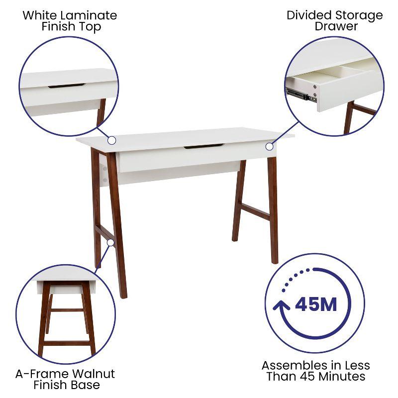 Ferebee Home Office Writing Computer Desk with Drawer - Table Desk