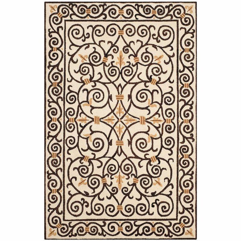 Chelsea HK11 Handmade Area Rug - 6'x9' - Ivory/Dark Brown - Safavieh