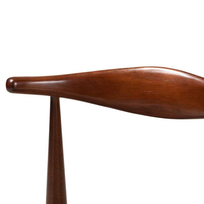 Set of 2 Aeron Wood Dining Chair Walnut - Baxton Studio: Retro-Inspired, Foam Padded, Tapered Legs