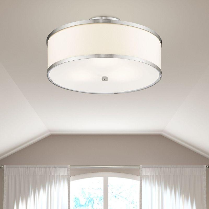 Livex Lighting Park Ridge 3 - Light Semi-Flush Mount in  Brushed Nickel