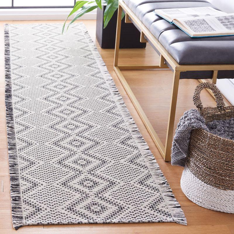 Augustine Ivory Boho-Mod Flat Woven Synthetic Area Rug