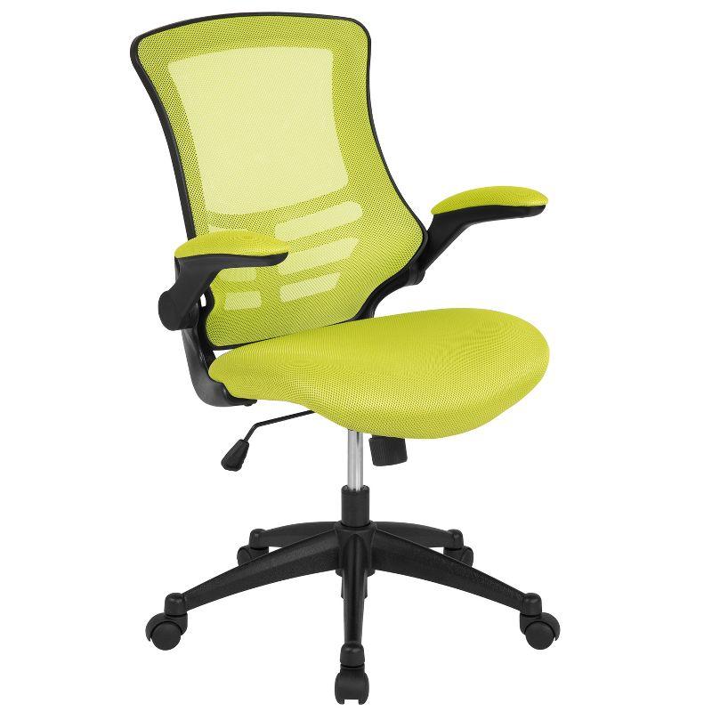 Jayetta Mid-Back Mesh Swivel Ergonomic Office Chair with Flip-Up Arms